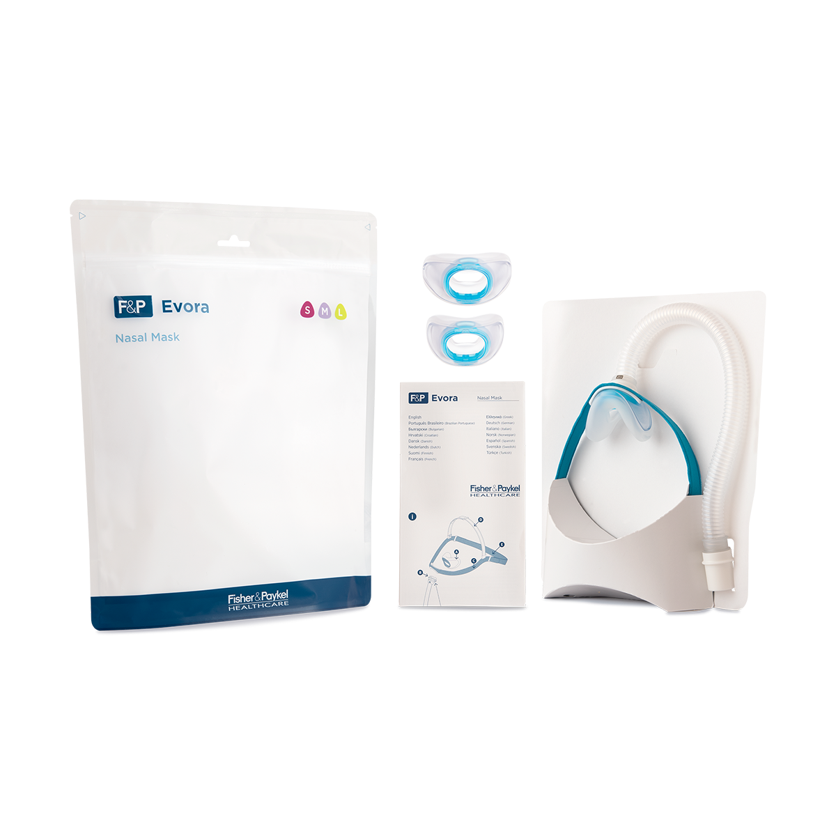 evora fit pack showing nasal mask and seal