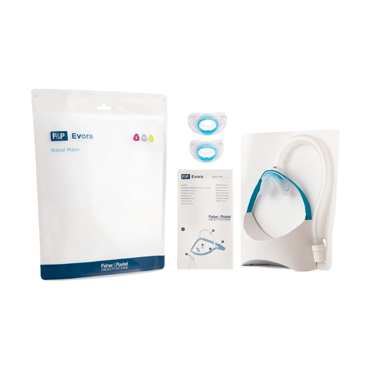 evora fit pack showing nasal mask and seal