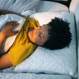 woman sleeping on Adjustable Shredded Memory Foam Pillow