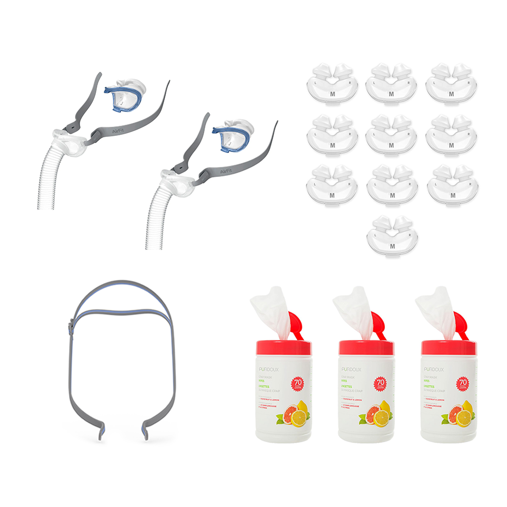 ResMed AirFit™ P10 Nasal Pillow Mask Deluxe Resupply Bundle