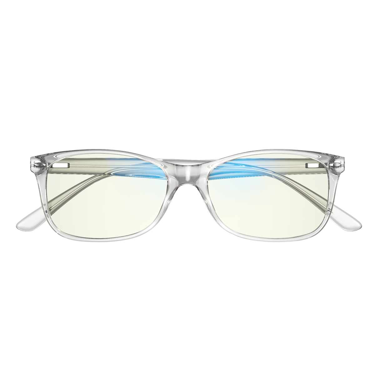 front view of diamond (light gray) color blue light blocking glasses